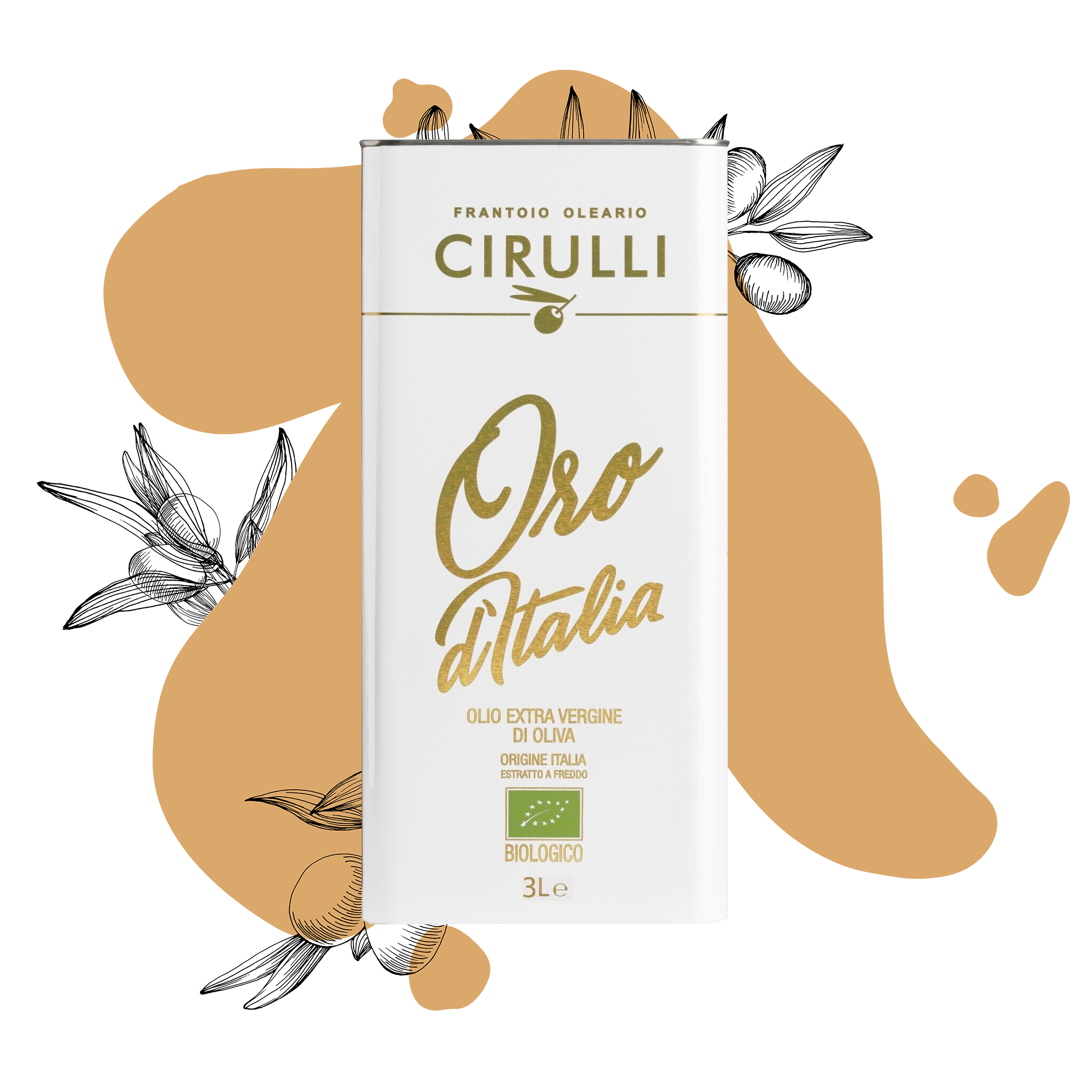 1 lattina di olio extravergine Biologico • 3 Litri