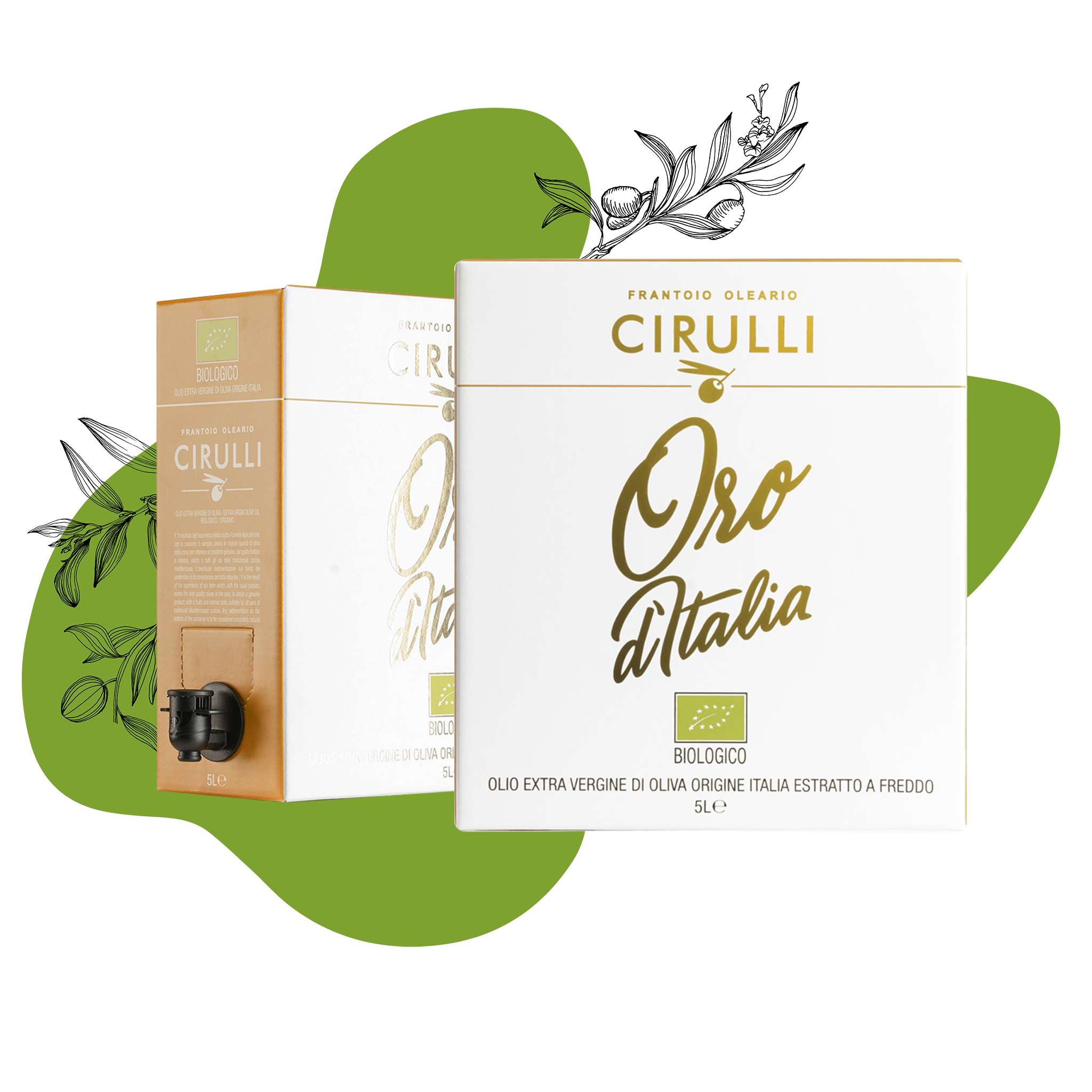Bag in box di olio extravergine Biologico • 5 Litri