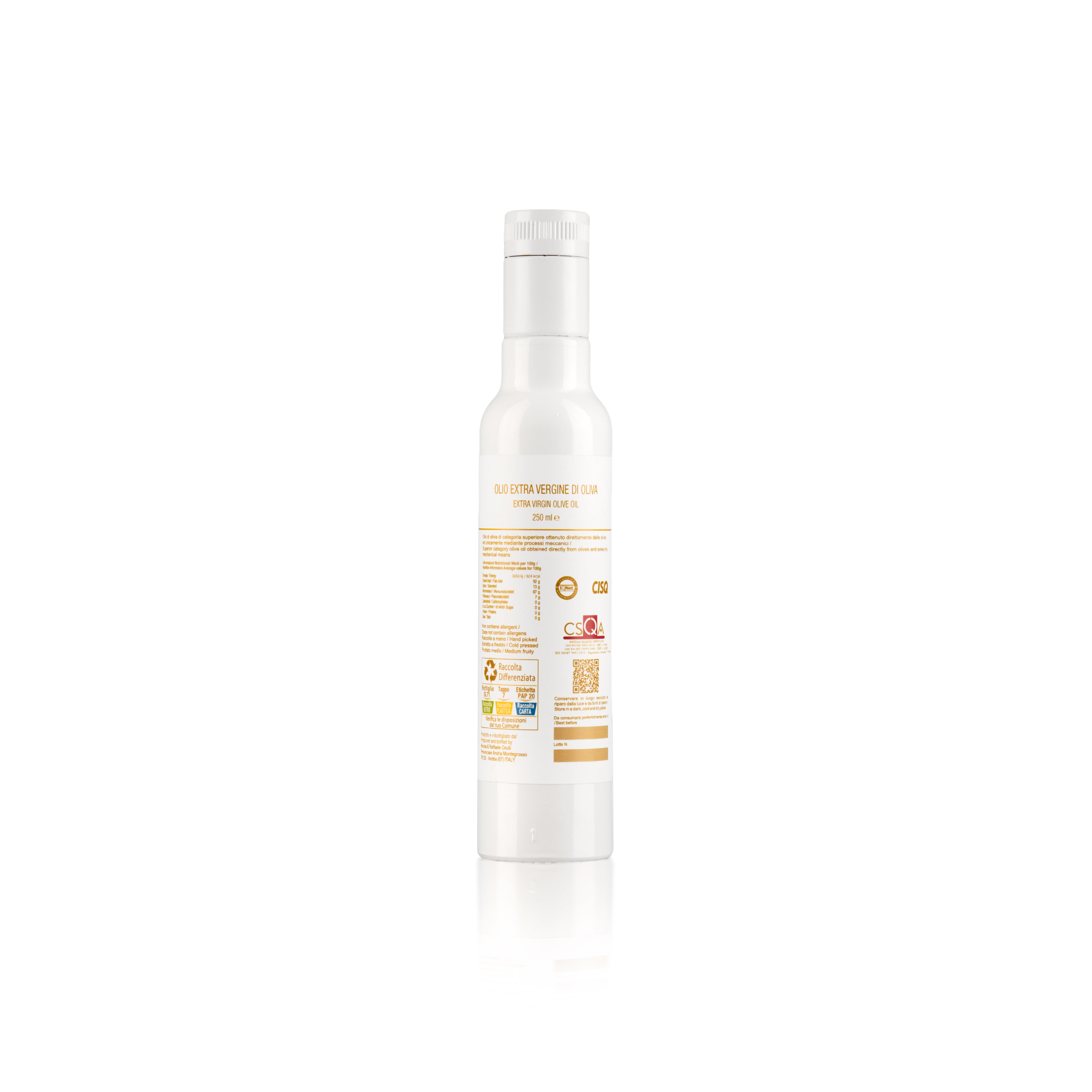 6 bottiglie di olio extravergine Biologico • 6 X 250ml